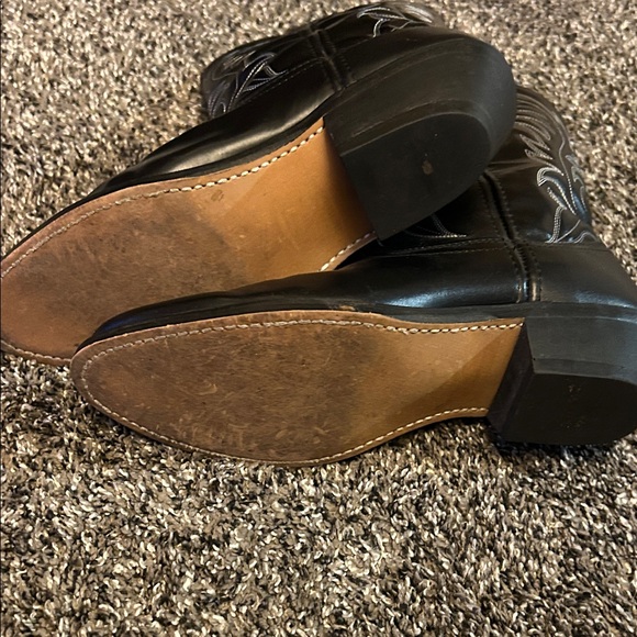 Laredo Women's Black Leather Boots - Picture 5 of 8